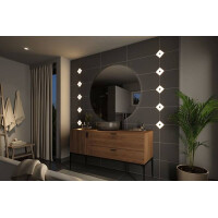 LumiTiles Kabel Square Warmweiß 1,3m 12V Schwarz Kunst