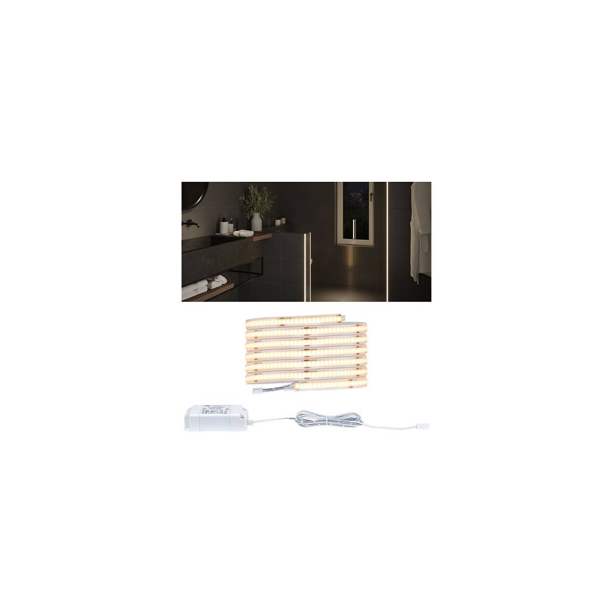 LumiTiles LED Stripe Full-Line COB Slim 2m IP44 6W 460lm 280LEDs/m 2700K 7VA