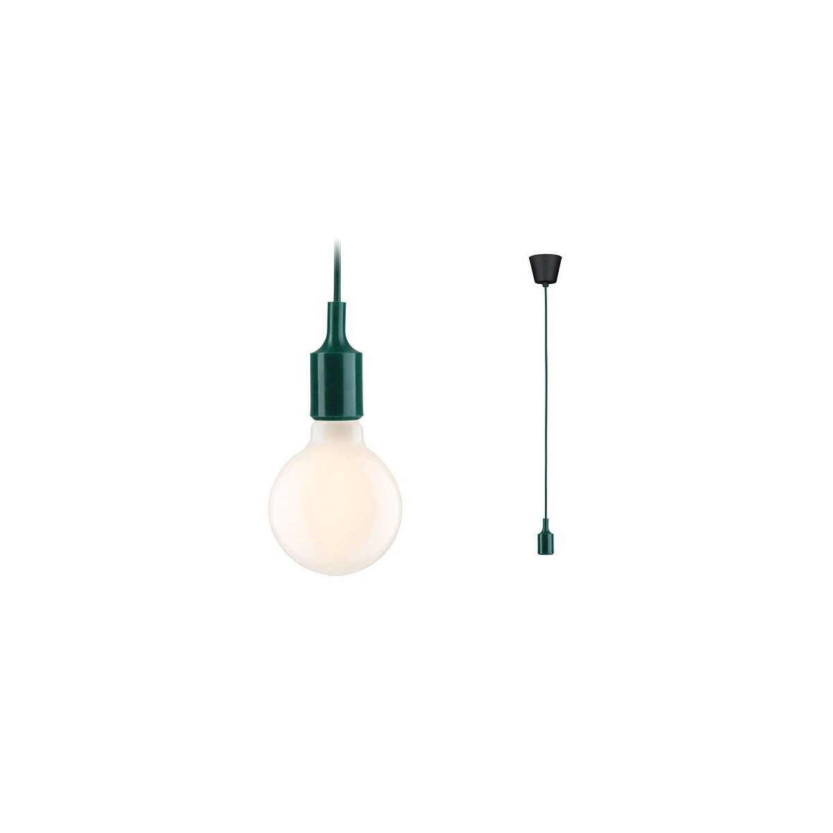 Neordic Pendelleuchte Ketil E27 max. 60W Grün Schwarz dimmbar Silikon Kunststoff