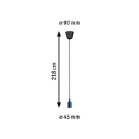 Neordic Pendelleuchte Ketil E27 max. 60W Nachtblau Schwarz d