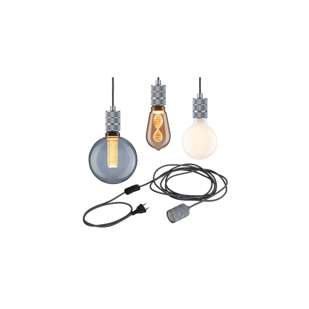 Neordic Pendelleuchte Tilla inkl. Stecker E27 max. 20W Alu dimmbar Metall