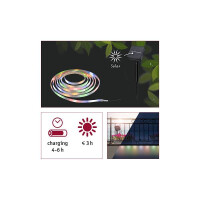 LED Stripe Solar 3m inkl. Dämmerungssensor und Akku 3m 