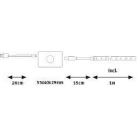 LED Strip batteriebetrieben 1m 1,4W 140lm/m 3000K 5