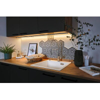 LED Strip Profil Base Weißer Diffusor 1m Schwarz 8