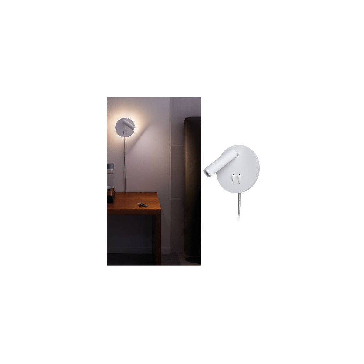Wandleuchte Tabari 3000K 300lm   160lm 230V 32   1x12W Weiß Chrom