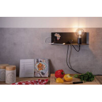 Wandleuchte Devara E27 230V max. 40W dimmbar Schwarz 7