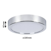 HomeSpa LED Panel Aviar IP44 rund 220mm 3000K Chrom dimmbar 