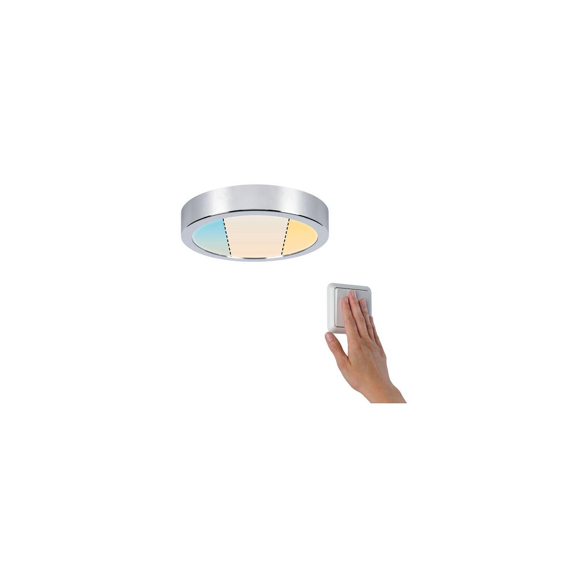 HomeSpa LED Panel Aviar IP44 rund 220mm White Switch Chrom