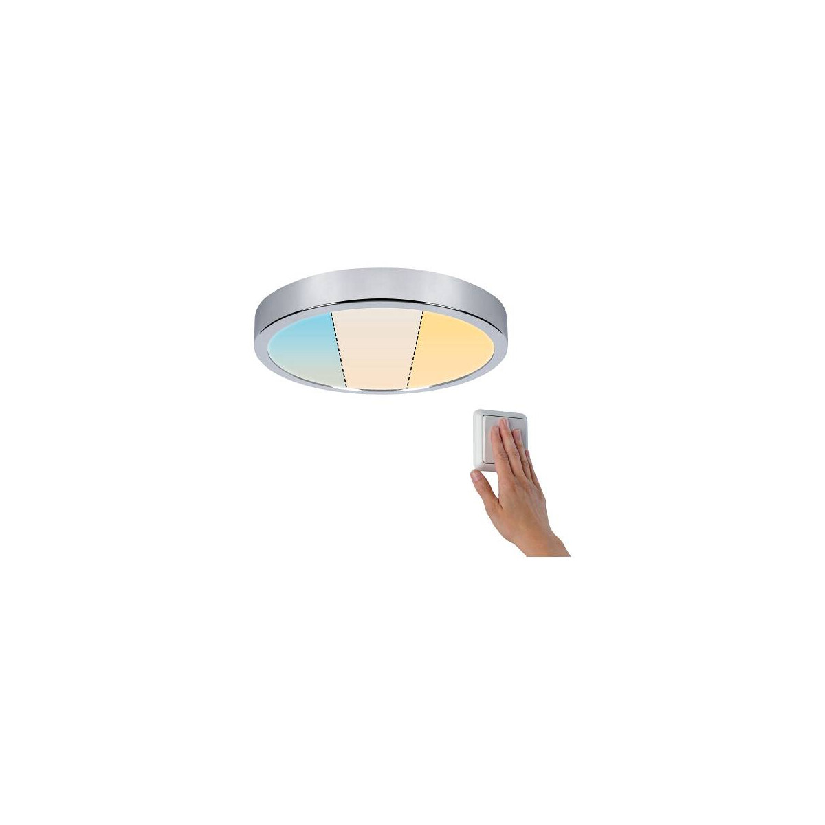 HomeSpa LED Panel Aviar IP44 rund 300mm White Switch Chrom