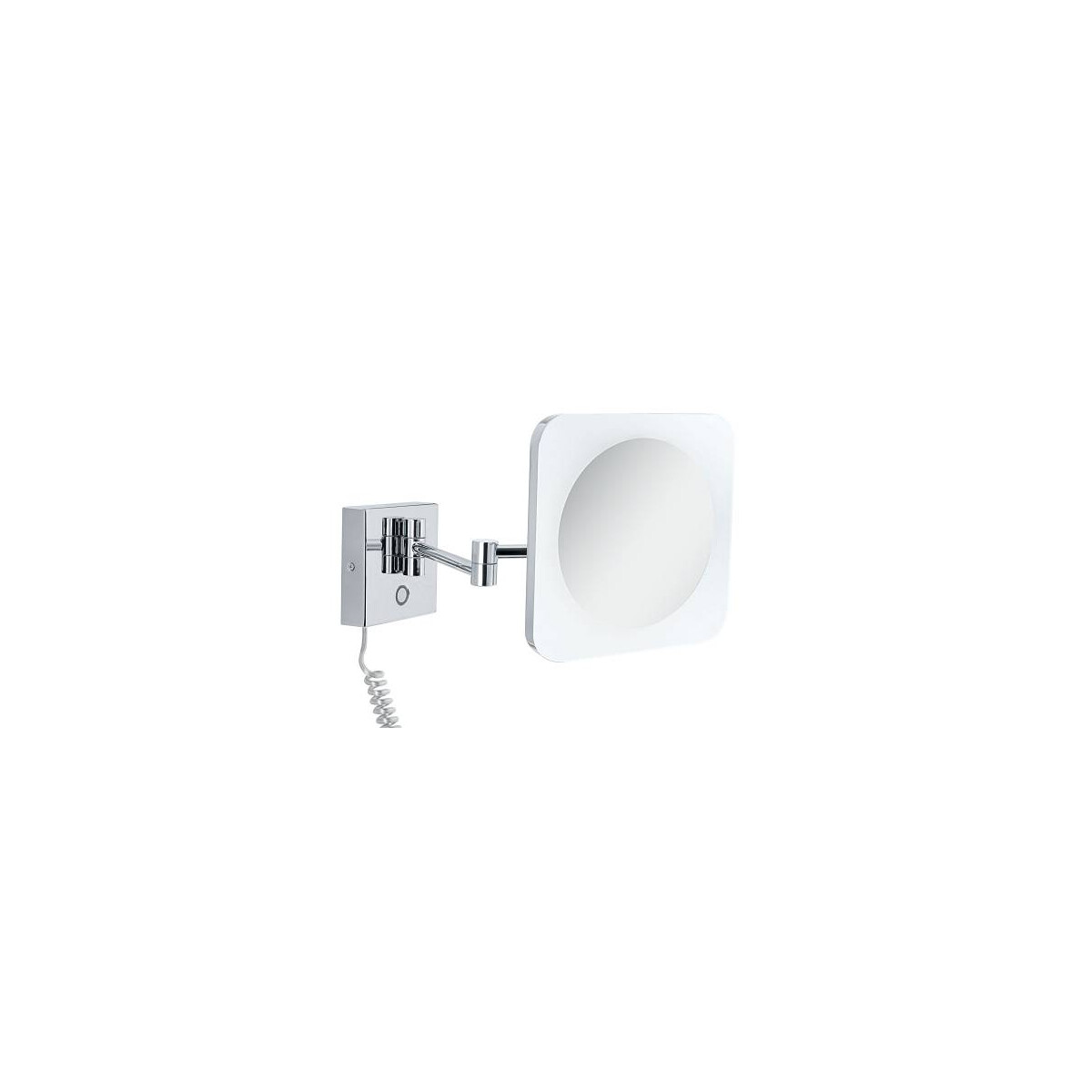 HomeSpa LED Kosmetikspiegel Jora IP44 White Switch 60lm 230V 3,3W Chrom Weiß Spiegel