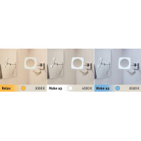 HomeSpa LED Kosmetikspiegel Jora IP44 White Switch 60lm 230V