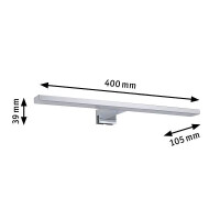 HomeSpa LED Spiegelleuchte Evie IP44 3000K 610lm 230V 8W Chr