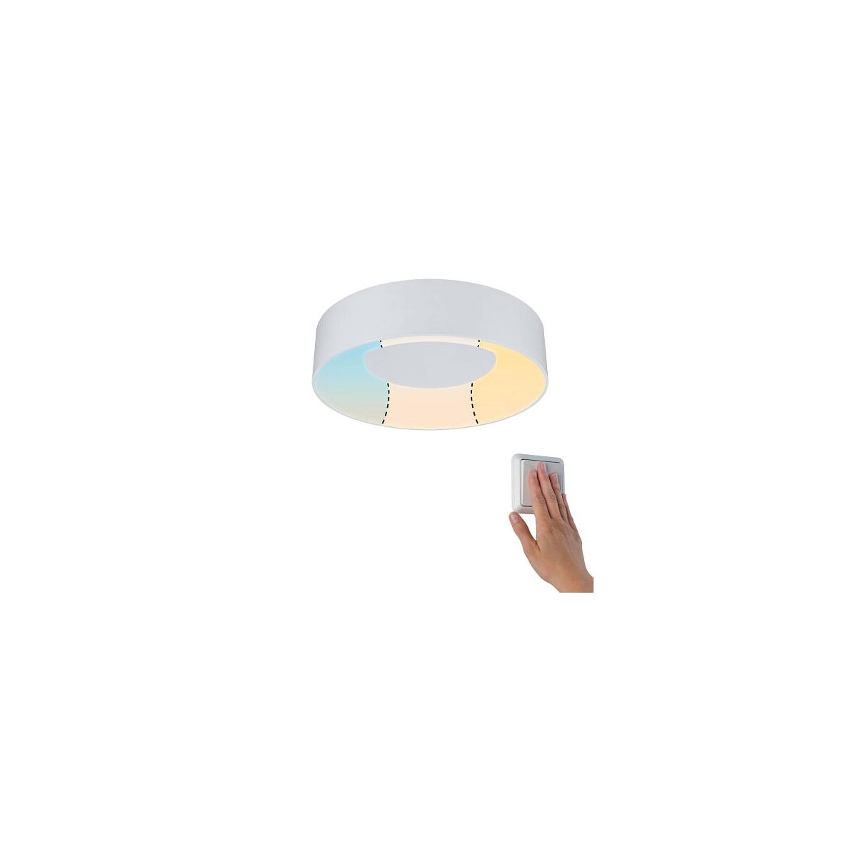 HomeSpa LED Deckenleuchte Casca IP44 White Switch 1400lm 230V 16W Weiß