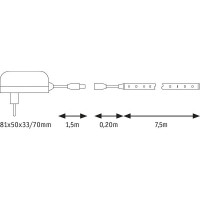 SimpLED LED Strip Tageslichtweiß Komplettset 7,5m besc