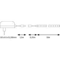 SimpLED LED Strip Tageslichtweiß Komplettset 10m besch
