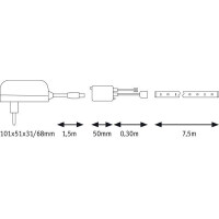 SimpLED LED Strip RGB Komplettset 7,5m beschichtet 26W 101lm