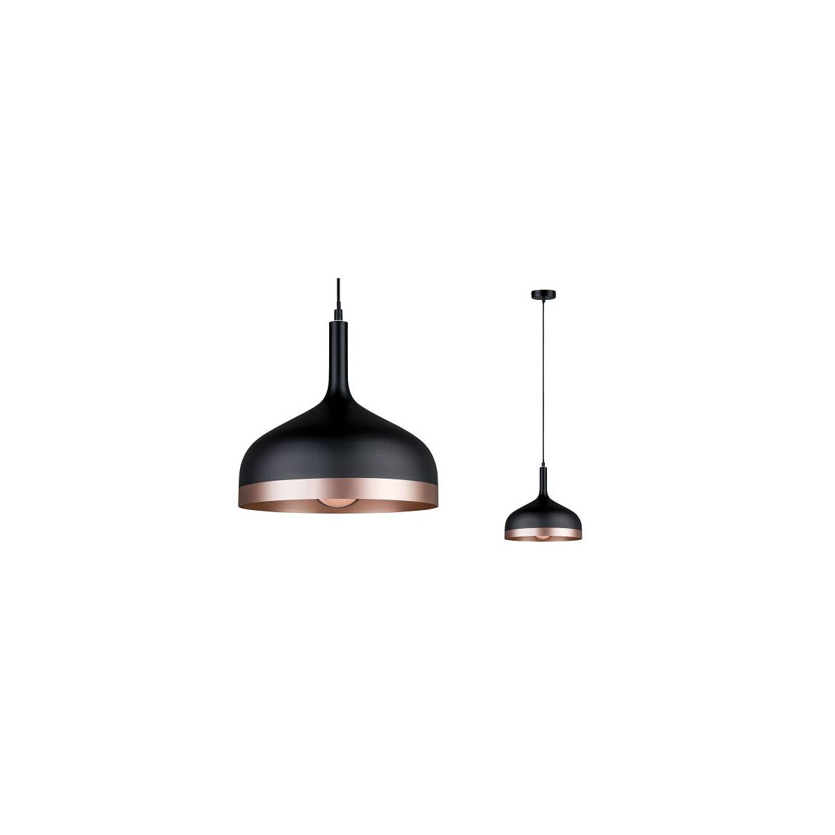 Neordic Pendelleuchte Embla E27 max. 20W Schwarz Kupfer matt dimmbar Metall