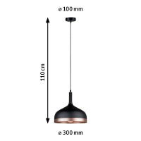 Neordic Pendelleuchte Embla E27 max. 20W Schwarz Kupfer matt