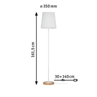 Neordic Stehleuchte Stellan E27 max. 20W Weiß Holz Sto