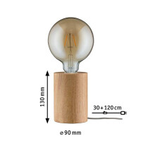 Neordic Tischleuchte Talin E27 max. 20W Holz Holz 5