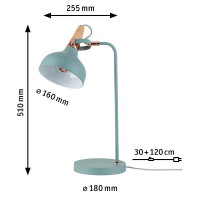 Neordic Tischleuchte Juna E14 max. 20W Softgrün Kupfer 