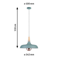 Neordic Pendelleuchte Juna E27 max. 20W Softgrün Kupfer