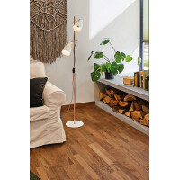 Neordic Stehleuchte Haldar E14 max. 2x20W Weiß Kupfer 