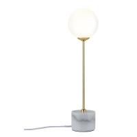 Neordic Tischleuchte Moa G9 max. 10W Weiß Gold matt Gl