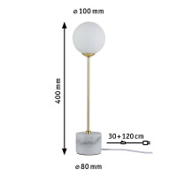 Neordic Tischleuchte Moa G9 max. 10W Weiß Gold matt Gl