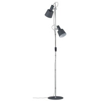 Neordic Stehleuchte Haldar E14 max. 2x20W Dunkelgrau Chrom m