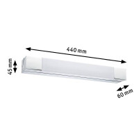LED Spiegelleuchte Quasar IP44 3000K 570lm 230V 7,5W Chrom W