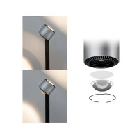 LED Stehleuchte Aldan 2700K 827lm / 473lm 8,5 / 1x7W Schwarz