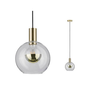 Neordic Pendelleuchte Esben E27 max. 20W Klar Messing geb&uu
