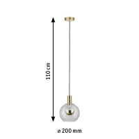 Neordic Pendelleuchte Esben E27 max. 20W Klar Messing geb&uu