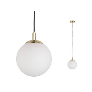 Neordic Pendelleuchte Menja E27 max. 20W Weiß Messing 