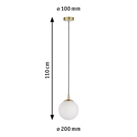 Neordic Pendelleuchte Menja E27 max. 20W Weiß Messing 