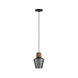 Neordic Pendelleuchte Edla E27 max. 20W Rauchglas Kork Schwa