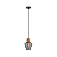 Neordic Pendelleuchte Edla E27 max. 20W Rauchglas Kork Schwa