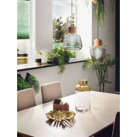 Neordic Pendelleuchte Edla E27 max. 20W Rauchglas Kork Schwa