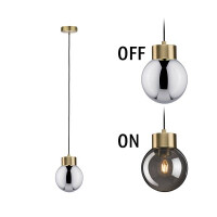 Neordic Pendelleuchte Linja E27 max. 20W Rauchglas Messing g
