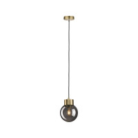 Neordic Pendelleuchte Linja E27 max. 20W Rauchglas Messing g