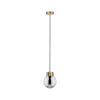 Neordic Pendelleuchte Linja E27 max. 20W Rauchglas Messing g