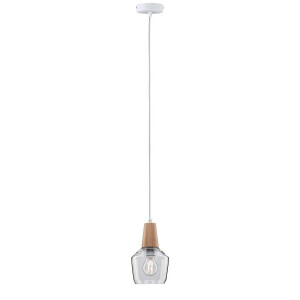 Neordic Pendelleuchte Ylvie E27 max. 20W Holz Klar dimmbar H