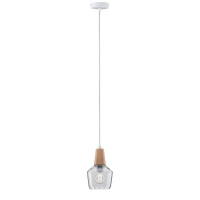 Neordic Pendelleuchte Ylvie E27 max. 20W Holz Klar dimmbar H