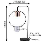Neordic Tischleuchte Fanja GU10 max. 20W Schwarz Kupfer Meta
