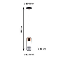 Neordic Pendelleuchte Fanja GU10 max. 20W Schwarz Kupfer dim