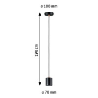 Neordic Pendelleuchte Nordin E27 max. 60W Schwarz Marmor Kup
