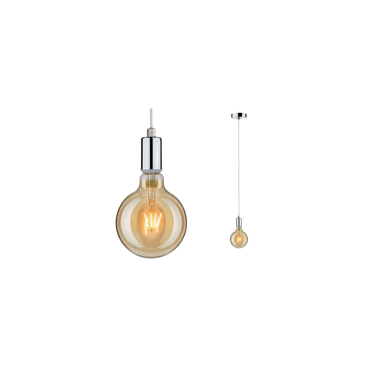 Pendelleuchte Larus IP44 E27 max. 60W Chrom dimmbar