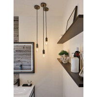 Pendelleuchte Larus IP44 E27 max. 60W Schwarzchrom dimmbar 5