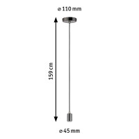 Pendelleuchte Larus IP44 E27 max. 60W Schwarzchrom dimmbar 7